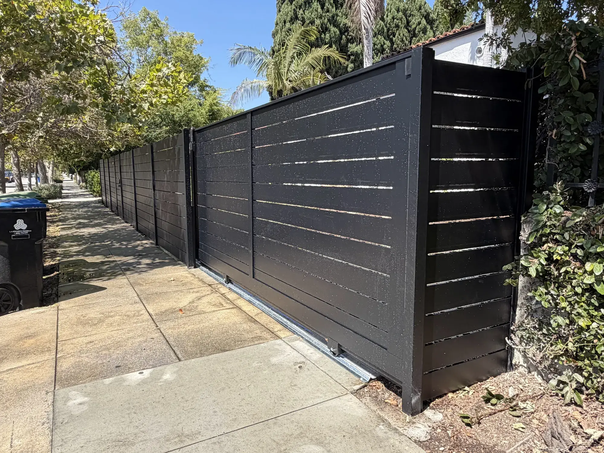 Semi-Privacy Fence & Motorized Rolling Gate — Los Angeles, CA