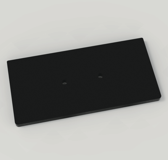 3 3/4"x1 7/8" Gate Middle Rail Flat Cap